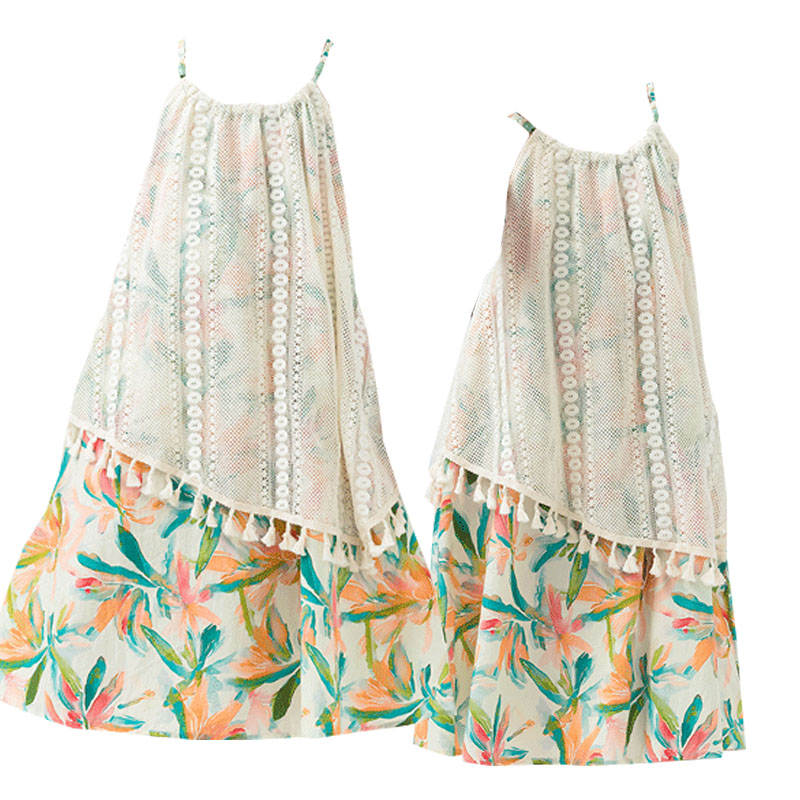 Summer Clothing Drawing For Kids - Sukienki dziewczęce z frędzlami, codzienne, letnie,