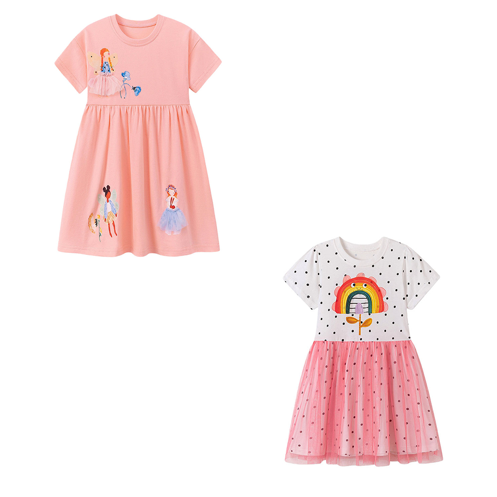 Summer Clothing Drawing For Kids - Sukienki letnie z krótkim rękawem dla