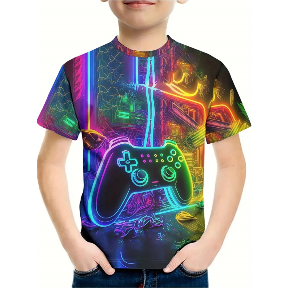 Summer Clothing Drawing For Kids - T-Shirt dla chłopca z nadrukiem 3D