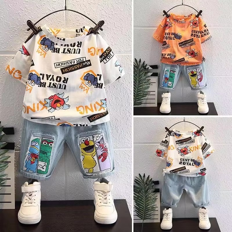 Summer Clothing Drawing For Kids - Uroczy T-shirt z krótkim rękawem z