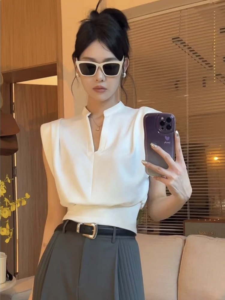 Quality Summer Clothing - Koszula damska z krótkim rękawem i