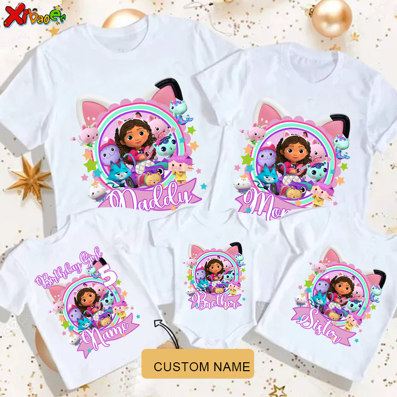 Summer Clothing For Babies - Koszulka urodzinowa dla dziewczynek z personalizowanym