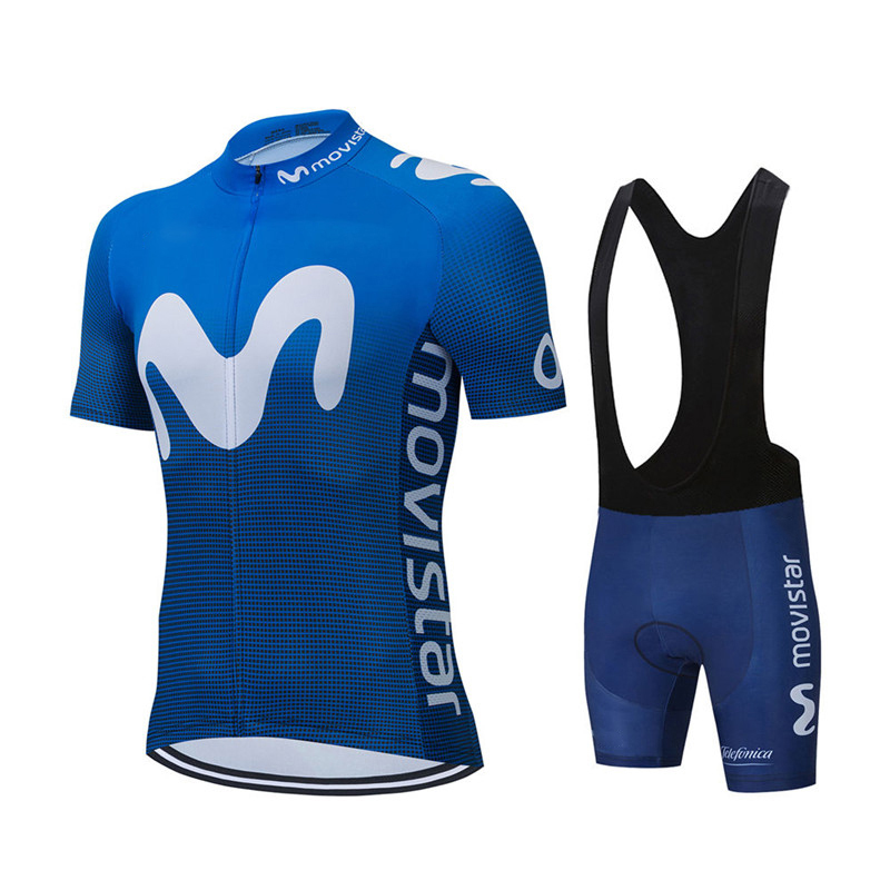 Summer Clothing Men Sale - Nowe letnie zestawy koszulek kolarskich Movistar