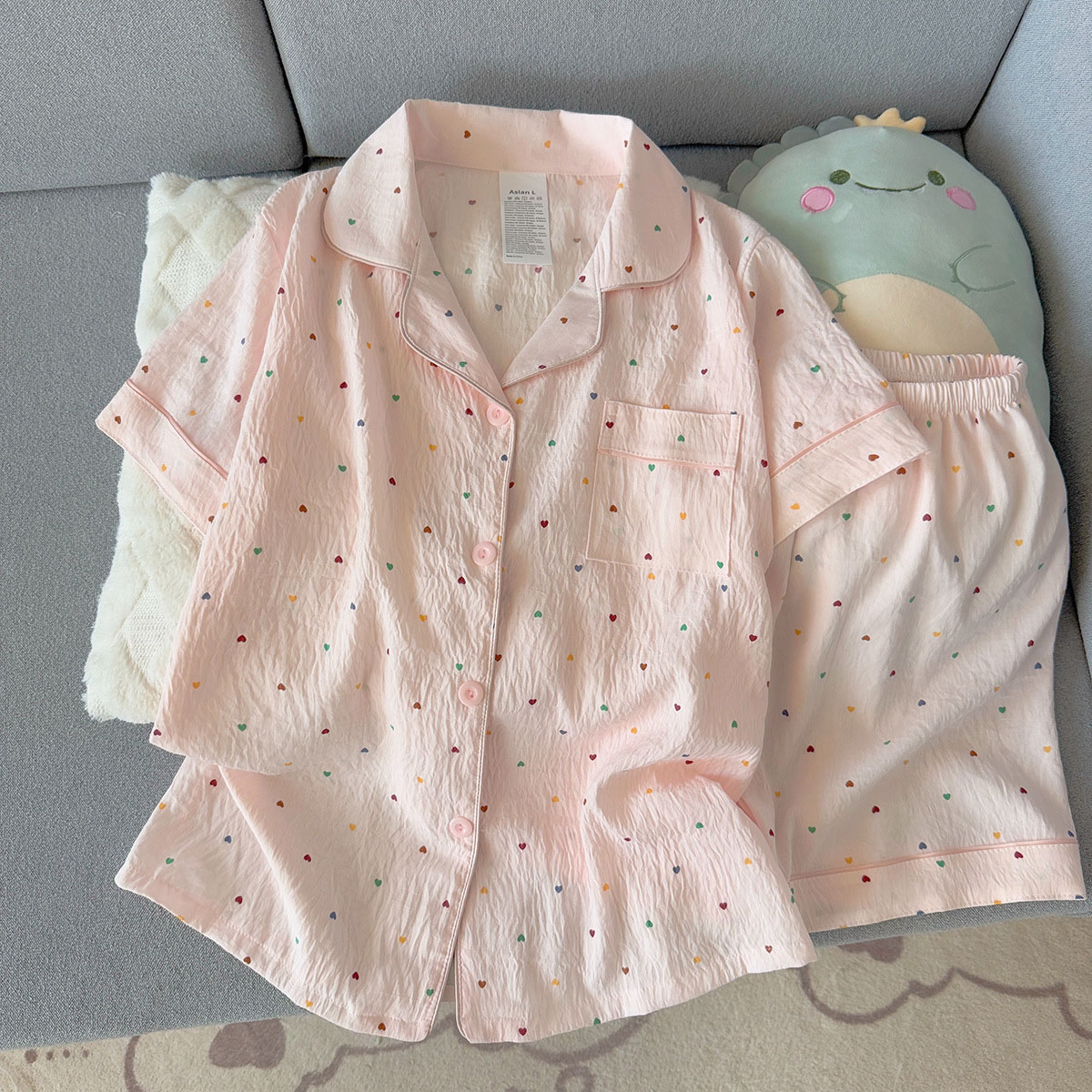 Summer Clothing For Petite Women - Damski komplet piżamy z bawełny w
