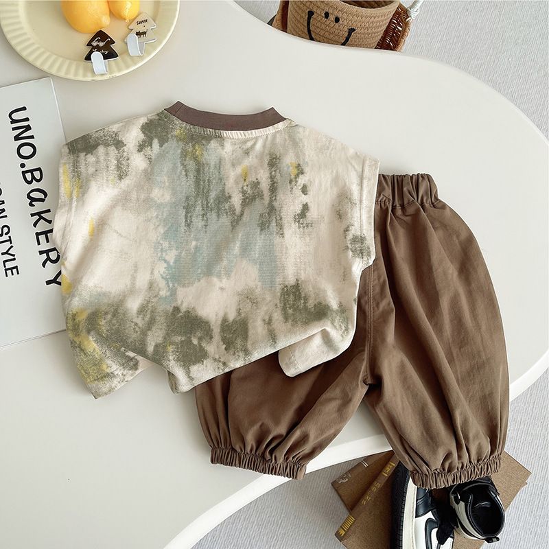 Summer Clothing Drawing For Kids - Koreański letni zestaw ubranek dla niemowląt