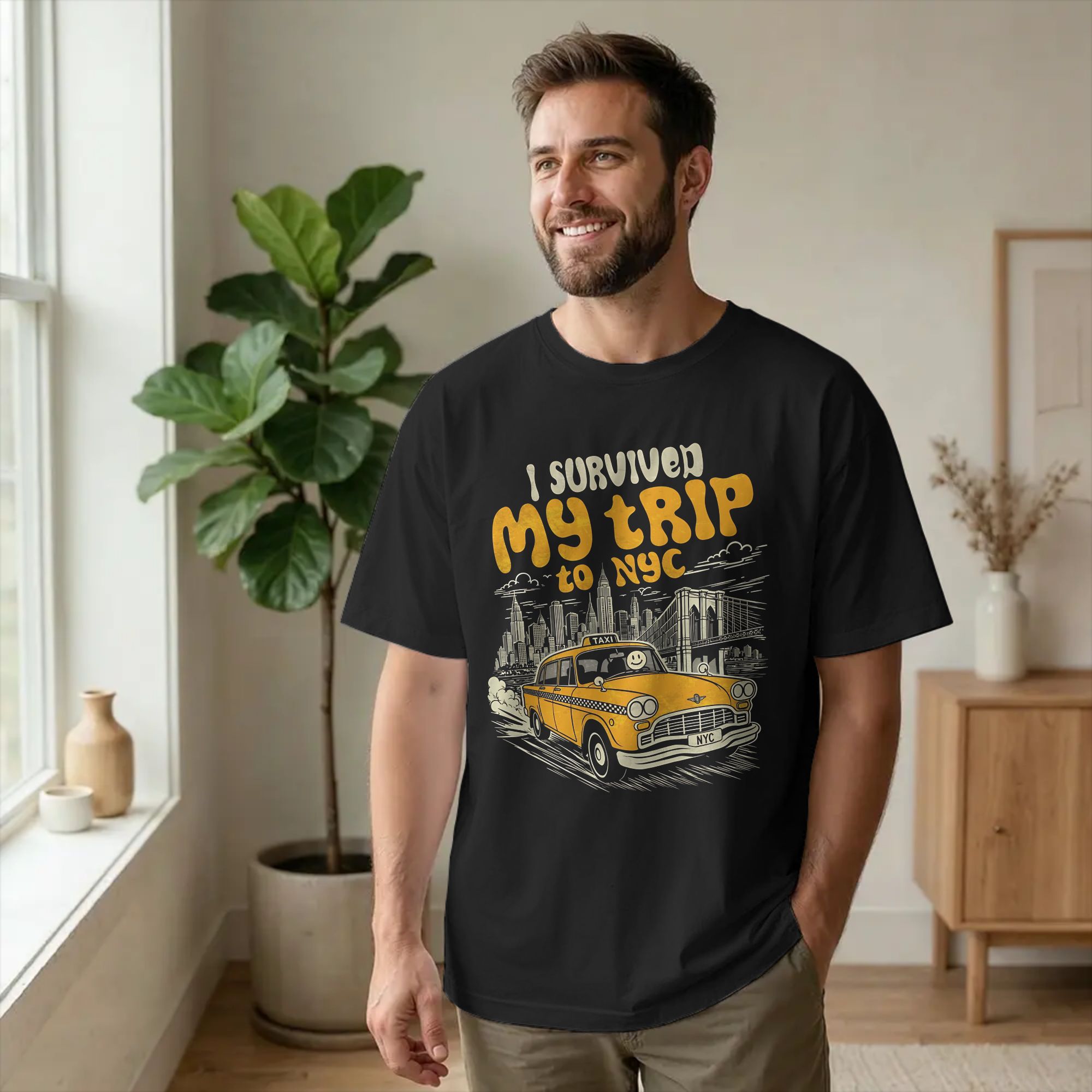 Summer Clothing Nyc - Zabawna koszulka vintage z napisem „Przetrwałem