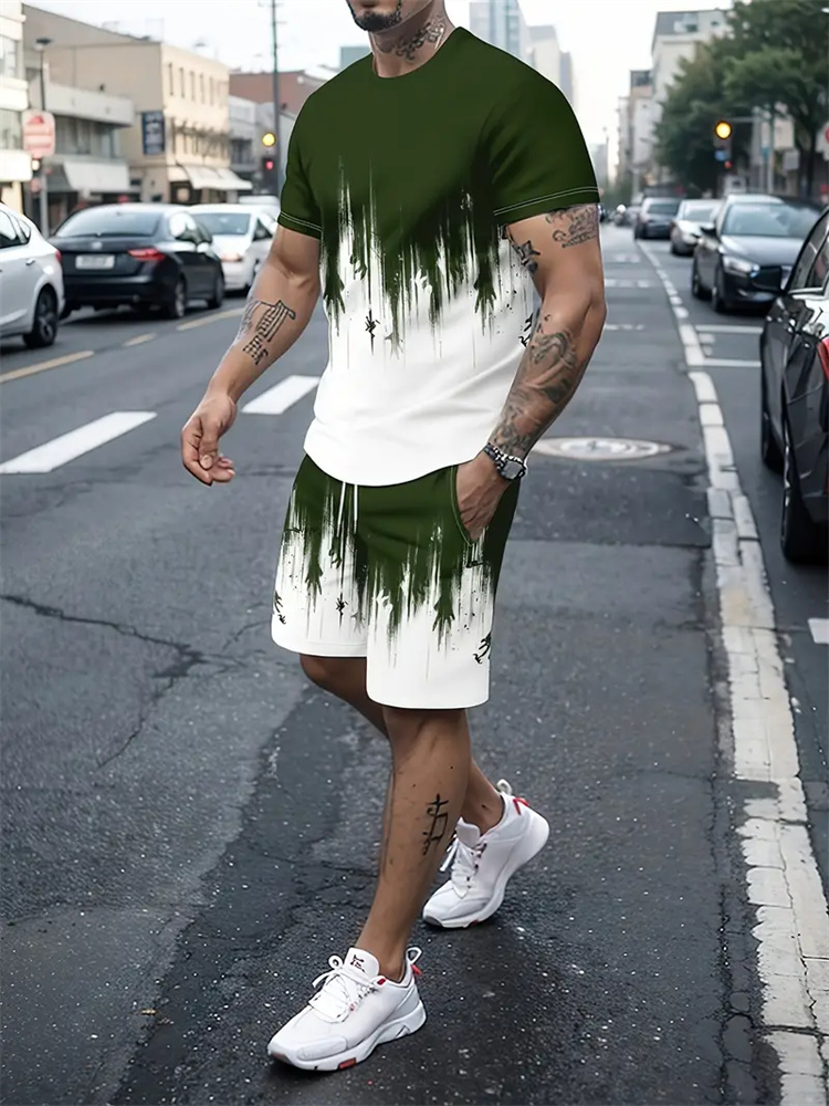 Męski Damski Gradientowy T-shi – Summer Clothing Styles recenzja i cena