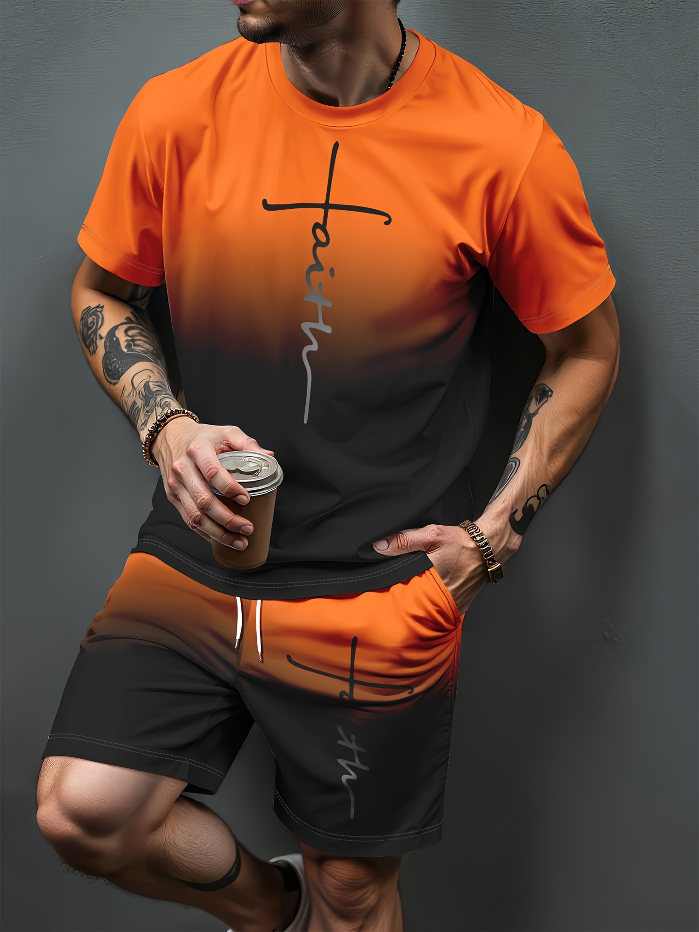 Gradientowy wzór liter, druk 3 – Summer Clothing Styles recenzja i cena
