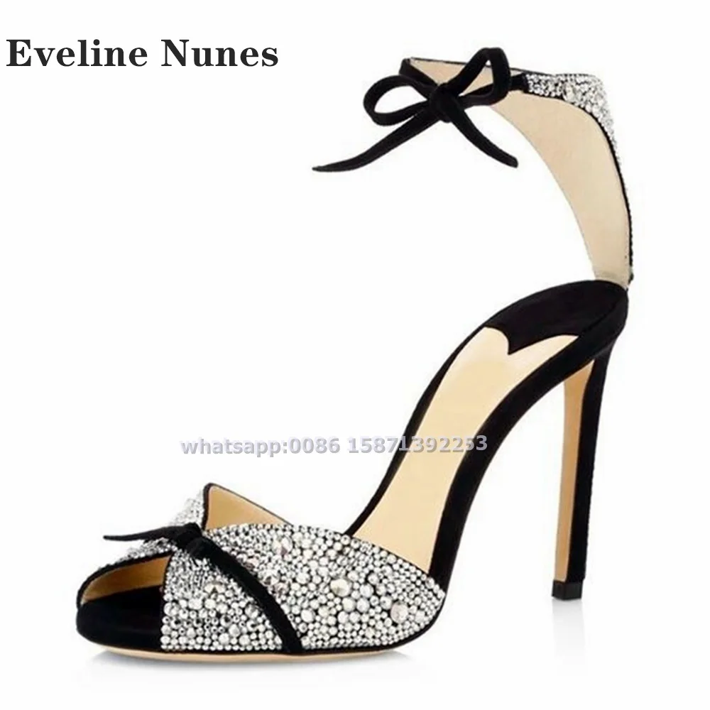 Bow Rhinestone Ankle Strap San – Summer Clothing Elegant recenzja i cena