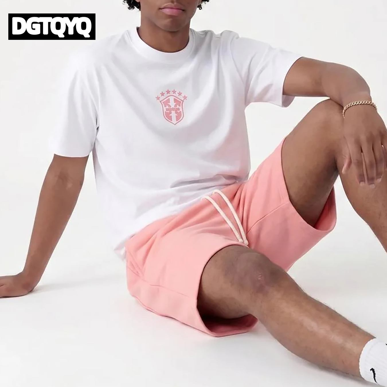 Męskie letnie nowe różowe haft – Summer Clothing Styles recenzja i cena