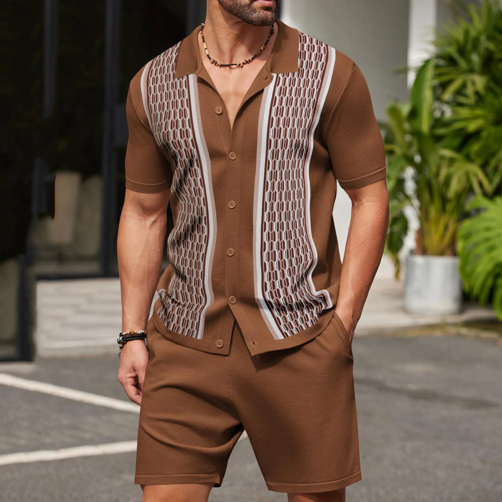 Letni męski komplet dwuczęścio – Quality Summer Clothing recenzja i cena
