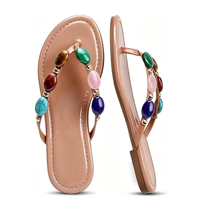 Damskie letnie klapki z ozdobn – Flip Flop Jeweled recenzja i cena